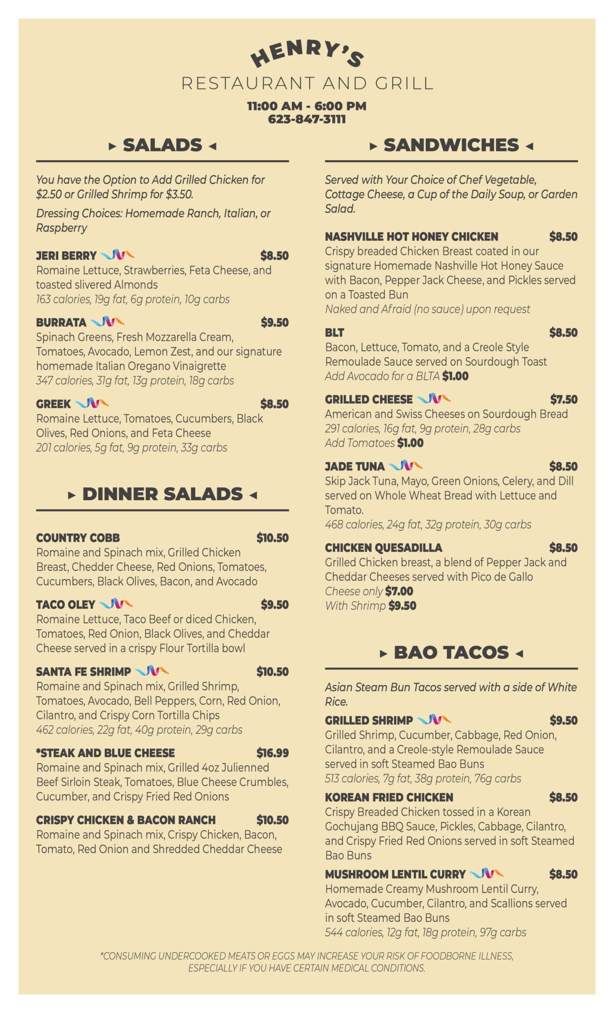 Henry S Lunch Dinner Glencroft Living